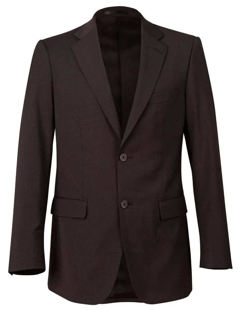 BENCHMARK Men's Wool Blend Stretch Two Buttons Jacket M9100